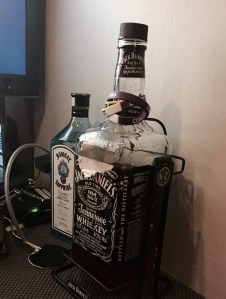 giant bottle of JD