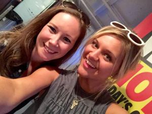 Fresh off the plane and she still looks cuter than me!